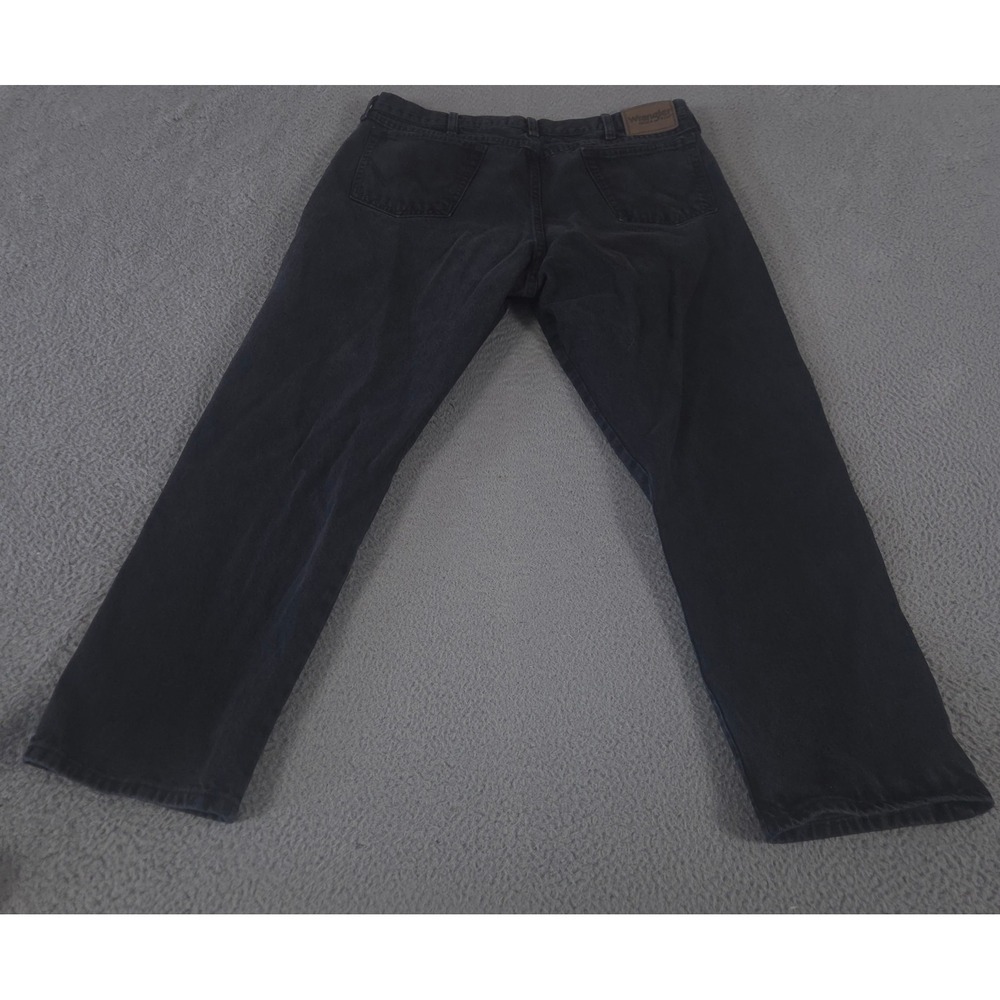 Wrangler Jeans Mens 38x29 Black Rugged Wear Straight Leg Cotton Denim Workwear